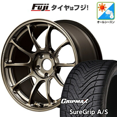 【新品国産車用5穴114.3】 オールシーズンタイヤ ホイール4本セット 225/55R18 グリップマックス シュアグリップ オールシーズン(限定) RAYS レイズ ボルクレーシング ZE40 7.5J 18インチ(送料無料)
