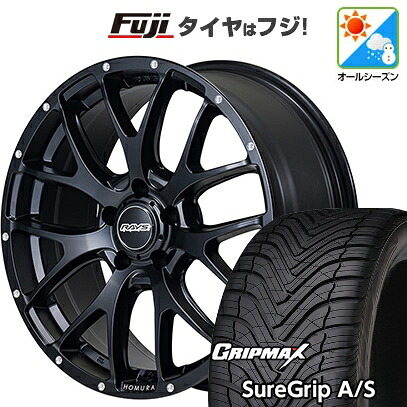 【新品国産車用5穴114.3】 オールシーズンタイヤ ホイール4本セット 235/50R18 グリップマックス シュアグリップ オールシーズン(限定) RAYS レイズ ホムラ 2X7FA 7.5J 18インチ(送料無料)