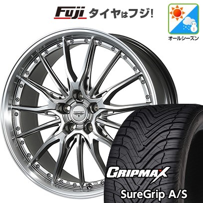 【新品国産車用5穴114.3】 オールシーズンタイヤ ホイール4本セット 225/55R19 グリップマックス シュアグリップ オールシーズン(限定) トピー ドルフレン ヒューバー 8J 19インチ(送料無料)