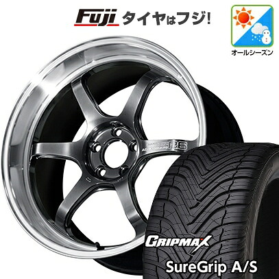 【新品国産車用5穴114.3】 オールシーズンタイヤ ホイール4本セット 225/45R18 グリップマックス シュアグリップ オールシーズン(限定) ヨコハマ アドバンレーシング R6 7.5J 18インチ(送料無料)|フジコーポレーション