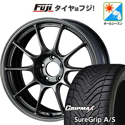【新品国産車用5穴114.3】 オールシーズンタイヤ ホイール4本セット 235/50R18 グリップマックス シュアグリップ オールシーズン(限定) WEDS ウェッズ ウェッズスポーツ TC-105X 8J 18インチ(送料無料)