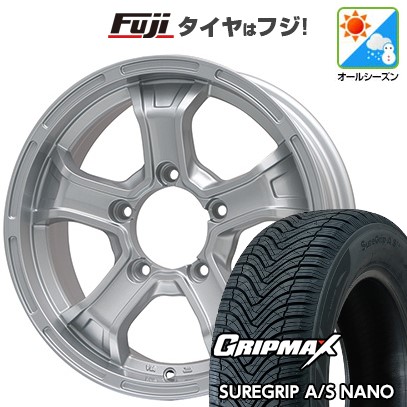 【新品】ジムニー オールシーズンタイヤ ホイール4本セット 175/80R16 グリップマックス シュアグリップ オールシーズン ナノ(限定) ビッグウエイ B-MUD K(シルバー) 5.5J 16インチ(送料無料)