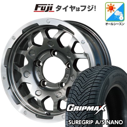 【新品】ジムニー オールシーズンタイヤ ホイール4本セット 175/80R16 グリップマックス シュアグリップ オールシーズン ナノ(限定) レアマイスター LMG MS-9W ガンメタリムポリッシュ 5.5J 16インチ(送料無料)