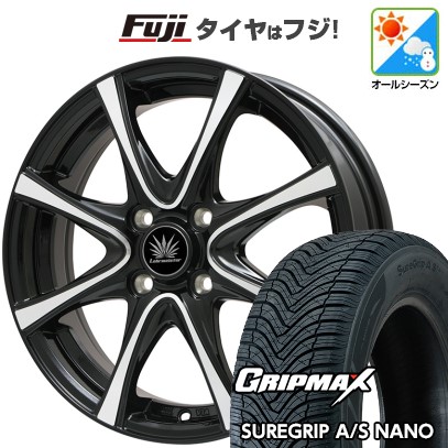 【新品】クロスビー/イグニス オールシーズンタイヤ ホイール4本セット 175/60R16 グリップマックス シュアグリップ オールシーズン ナノ(限定) プレミックス アマルフィV Jr(ブラックポリッシュ) 5J 16インチ(送料無料)｜フジコーポレーション