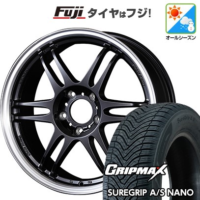 【新品国産車用5穴100】 オールシーズンタイヤ ホイール4本セット 225/60R17 グリップマックス シュアグリップ オールシーズン ナノ(限定) コーセイ K-1レーシング レヴ 7J 17インチ(送料無料)