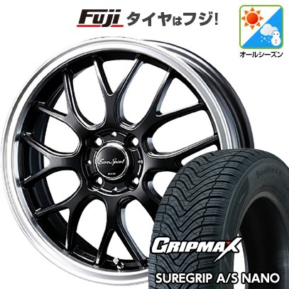 【新品】ライズ/ロッキー（ガソリン） オールシーズンタイヤ ホイール4本セット 195/65R16 グリップマックス シュアグリップ オールシーズン ナノ(限定) ブレスト ユーロスポーツ タイプ805 セミグロスブラック 6J 16インチ(送料無料)