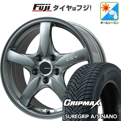 【新品】ライズ/ロッキー（ハイブリッド） オールシーズンタイヤ ホイール4本セット 195/65R16 グリップマックス シュアグリップ オールシーズン ナノ(限定) レアマイスター CS-V(ガンメタ) 7J 16インチ(送料無料)