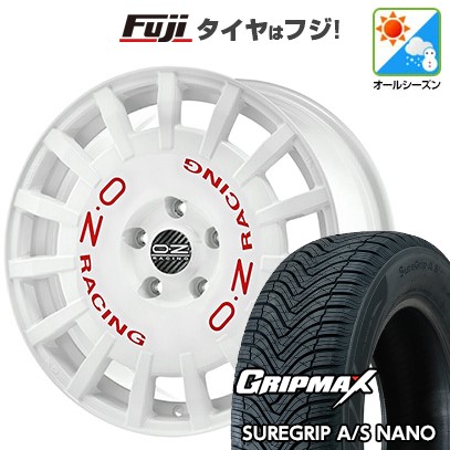【新品国産車用5穴100】 オールシーズンタイヤ ホイール4本セット 225/60R17 グリップマックス シュアグリップ オールシーズン ナノ(限定) OZ ラリーレーシング 7J 17インチ(送料無料)