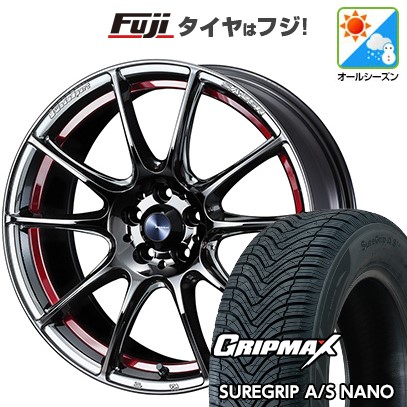 【新品】ライズ/ロッキー（ガソリン） オールシーズンタイヤ ホイール4本セット 195/60R17 グリップマックス シュアグリップ オールシーズン ナノ(限定) WEDS ウェッズスポーツ SA-25R 7J 17インチ(送料無料)