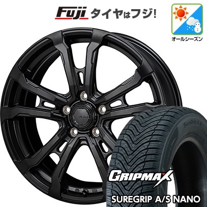【新品国産車用5穴114.3】 オールシーズンタイヤ ホイール4本セット 225/60R17 グリップマックス シュアグリップ オールシーズン ナノ(限定) モンツァ HI-BLOCK ヴィラス 7J 17インチ(送料無料)