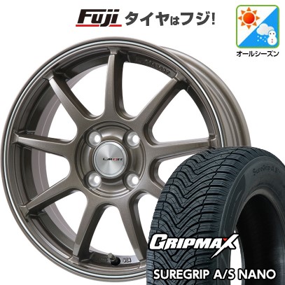 【新品】ライズ/ロッキー（ガソリン） オールシーズンタイヤ ホイール4本セット 195/65R16 グリップマックス シュアグリップ オールシーズン ナノ(限定) レアマイスター LMスポーツ LM-QR ブロンズ/ラインポリッシュ 6J 16インチ(送料無料)