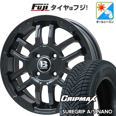 【新品】ライズ/ロッキー(ガソリン) オールシーズンタイヤ ホイール4本セット 195/60R17 グリップマックス シュアグリップ オールシーズン ナノ(限定) ビッグウエイ B-LUGNAS FRD(マットブラック) 6.5J 17インチ(送料無料)|フジコーポレーション