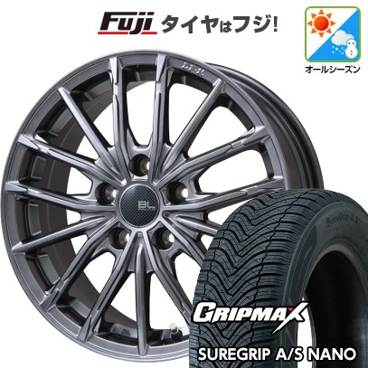 【新品】ライズ/ロッキー（ハイブリッド） オールシーズンタイヤ ホイール4本セット 195/60R17 グリップマックス シュアグリップ オールシーズン ナノ(限定) ブランドルライン DF-10M ハイパーグレー 7J 17インチ(送料無料)