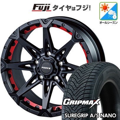 【新品国産車用5穴114.3】 オールシーズンタイヤ ホイール4本セット 225/60R17 グリップマックス シュアグリップ オールシーズン ナノ(限定) フォース デナリ 7.5J 17インチ(送料無料)|フジコーポレーション