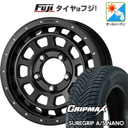 【新品】ジムニー オールシーズンタイヤ ホイール4本セット 175/80R16 グリップマックス シュアグリップ オールシーズン ナノ(限定) WORK ワーク クラッグ ティーグラビック SHADOW EDITION 限定 5.5J 16インチ(送料無料)