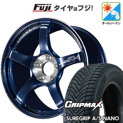 【新品国産車用4穴100】 オールシーズンタイヤ ホイール4本セット 185/60R16 グリップマックス シュアグリップ オールシーズン ナノ(限定) ヨコハマ アドバンレーシング TC-4 SE 6.5J 16インチ(送料無料)|フジコーポレーション