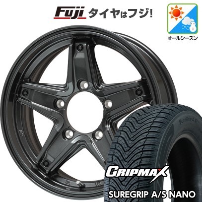 【新品】ジムニー オールシーズンタイヤ ホイール4本セット 175/80R16 グリップマックス シュアグリップ オールシーズン ナノ(限定) レアマイスター LMG エトナ(ディープグレー) 5.5J 16インチ(送料無料)