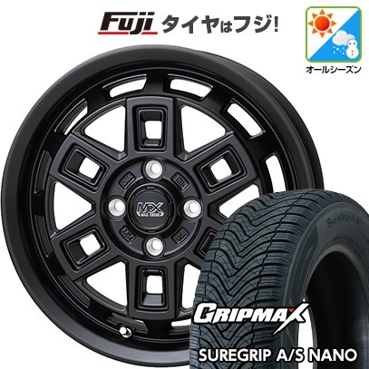 【新品 軽自動車】N-BOX タント スペーシア オールシーズンタイヤ ホイール4本セット 165/55R15 グリップマックス シュアグリップ オールシーズン ナノ(限定) ホットスタッフ マッドクロス アイヴァー 4.5J 15インチ(送料無料)