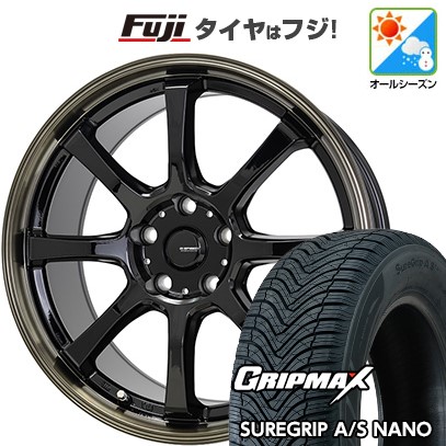 【新品国産車用5穴100】 オールシーズンタイヤ ホイール4本セット 225/60R17 グリップマックス シュアグリップ オールシーズン ナノ(限定) ホットスタッフ ジースピード P-08 7J 17インチ(送料無料)