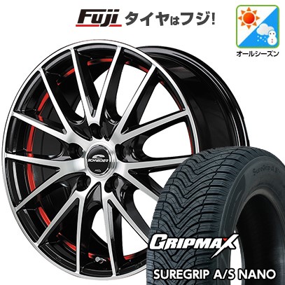 【新品国産車用5穴100】 オールシーズンタイヤ ホイール4本セット 225/60R17 グリップマックス シュアグリップ オールシーズン ナノ(限定) MID WHEELS RX27 7J 17インチ(送料無料)