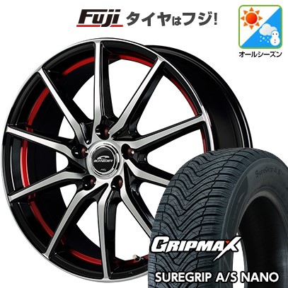 【新品国産車用5穴114.3】 オールシーズンタイヤ ホイール4本セット 225/60R17 グリップマックス シュアグリップ オールシーズン ナノ(限定) MID WHEELS RX810 7J 17インチ(送料無料)