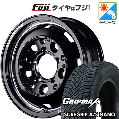 【新品】ジムニー オールシーズンタイヤ ホイール4本セット 175/80R16 グリップマックス シュアグリップ オールシーズン ナノ(限定) MID WHEELS ガルシア シスコ ブラックムーンエディション 5.5J 16インチ(送料無料)