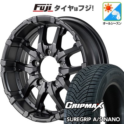 【新品】ジムニー オールシーズンタイヤ ホイール4本セット 175/80R16 グリップマックス シュアグリップ オールシーズン ナノ(限定) MID WHEELS NITRO POWER M26 クロスファング 5.5J 16インチ(送料無料)｜フジコーポレーション 73,590円