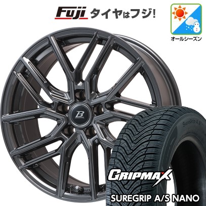 【新品国産車用5穴114.3】 オールシーズンタイヤ ホイール4本セット 225/60R17 グリップマックス シュアグリップ オールシーズン ナノ(限定) ブランドルライン ヴァレーゼ ディープグレー 7J 17インチ(送料無料)｜フジコーポレーション