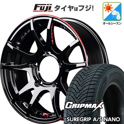【新品】ジムニー オールシーズンタイヤ ホイール4本セット 175/80R16 グリップマックス シュアグリップ オールシーズン ナノ(限定) RAYS レイズ グラムライツ 57JV REV LIMIT EDITION 5.5J 16インチ(送料無料)