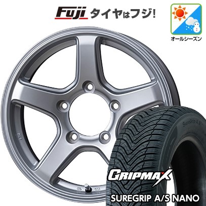 【新品】ジムニー オールシーズンタイヤ ホイール4本セット 175/80R16 グリップマックス シュアグリップ オールシーズン ナノ(限定) トピー ME-A 5.5J 16インチ(送料無料)