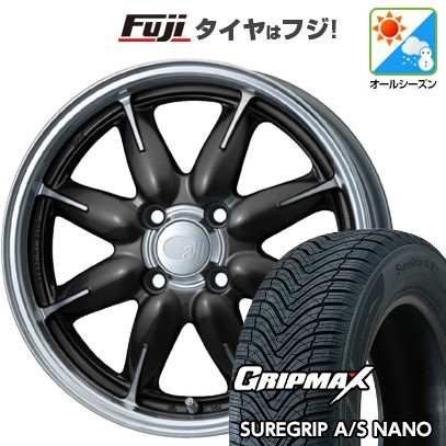【新品 軽自動車】N-BOX タント スペーシア オールシーズンタイヤ ホイール4本セット 165/55R15 グリップマックス シュアグリップ オールシーズン ナノ(限定) ENKEI エンケイ all オールワン 5J 15インチ(送料無料)