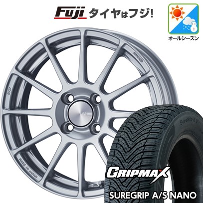 【新品 軽自動車】N-BOX タント スペーシア オールシーズンタイヤ ホイール4本セット 165/55R15 グリップマックス シュアグリップ オールシーズン ナノ(限定) ENKEI エンケイ PerformanceLine PF03 5J 15インチ(送料無料)｜フジコーポレーション