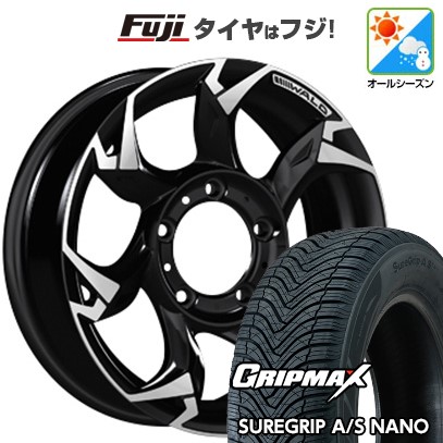 【新品】ジムニー オールシーズンタイヤ ホイール4本セット 175/80R16 グリップマックス シュアグリップ オールシーズン ナノ(限定) WALD ヴァルド ボルサリノ V11-C SUV 5.5J 16インチ(送料無料)｜フジコーポレーション
