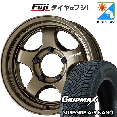 【新品】ジムニー オールシーズンタイヤ ホイール4本セット 175/80R16 グリップマックス シュアグリップ オールシーズン ナノ(限定) WORK ワーク マイスター S1 1P SUV 5.5J 16インチ(送料無料)
