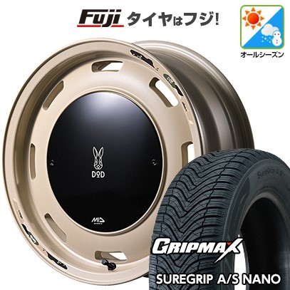 【新品】ジムニー オールシーズンタイヤ ホイール4本セット 175/80R16 グリップマックス シュアグリップ オールシーズン ナノ(限定) MID WHEELS MID×DOD ウシャリントバリ 5.5J 16インチ(送料無料)|フジコーポレーション