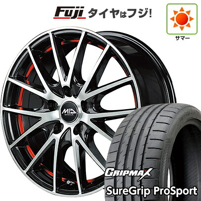 【新品国産車用5穴114.3】 夏タイヤ ホイール4本セット 225/45R18 グリップマックス シュアグリップ PRO SPORT BSW(限定) MID WHEELS RX27 7J 18インチ(送料無料)|フジコーポレーション