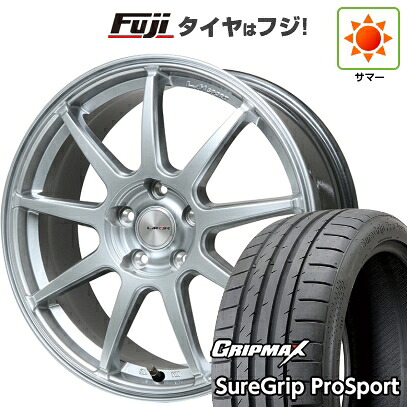 【新品国産車用5穴100】 夏タイヤ ホイール4本セット 215/40R18 グリップマックス シュアグリップ PRO SPORT BSW（限定） レアマイスター LMスポーツ LM-QR ハイパーシルバー 8J 18インチ(送料無料)