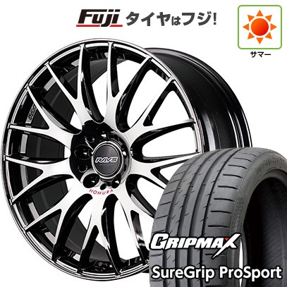 【新品国産車用5穴100】 夏タイヤ ホイール4本セット 225/35R19 グリップマックス シュアグリップ PRO SPORT BSW（限定） RAYS レイズ ホムラ 2X9Plus JET BLACK EDITION IV 7.5J 19インチ(送料無料)｜フジコーポレーション