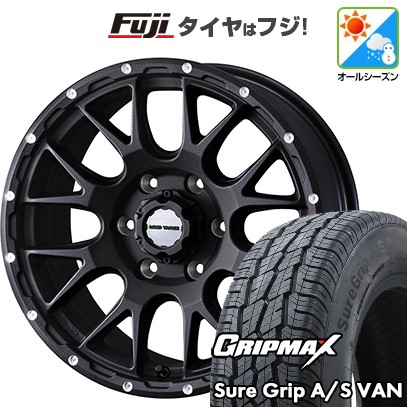 【新品】ハイエース200系 オールシーズンタイヤ ホイール4本セット 195R15C 107/105T グリップマックス シュアグリップ オールシーズン Van(限定) WEDS ウェッズアドベンチャー マッドヴァンス 08 15インチ(送料無料)