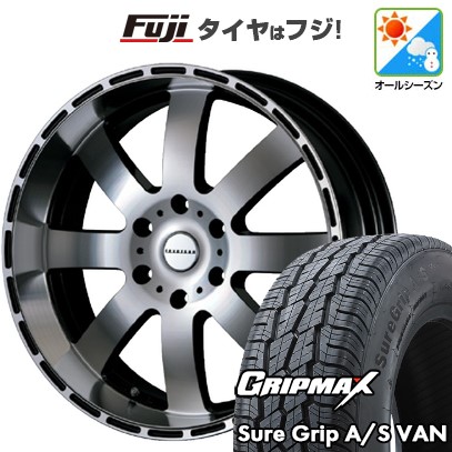 【新品】ハイエース200系 オールシーズンタイヤ ホイール4本セット 215/60R17 109/107H グリップマックス シュアグリップ オールシーズン Van(限定) レベルソン DR8 7J 17インチ(送料無料)