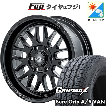 【新品】ハイエース200系 オールシーズンタイヤ ホイール4本セット 215/60R17 109/107H グリップマックス シュアグリップ オールシーズン Van(限定) RAYS レイズ ホムラ 2X9L-RA 6.5J 17インチ(送料無料)