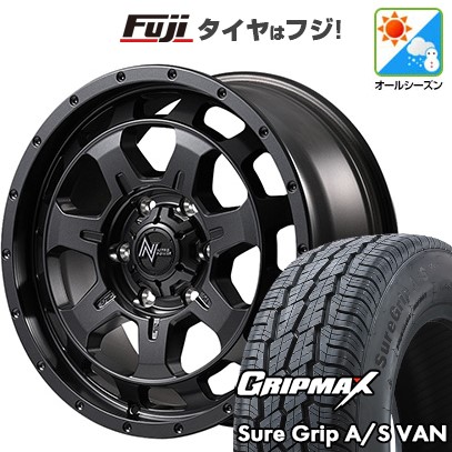 【新品】ハイエース200系 オールシーズンタイヤ ホイール4本セット 215/60R17 109/107H グリップマックス シュアグリップ オールシーズン Van(限定) MID WHEELS NITRO POWER M7 ファランクス 17インチ(送料無料)｜フジコーポレーション