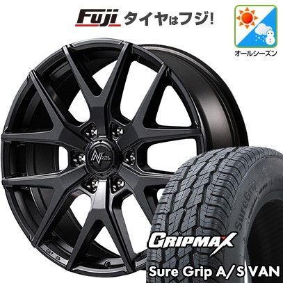 【新品】キャラバン オールシーズンタイヤ ホイール4本セット 215/60R17 109/107H グリップマックス シュアグリップ オールシーズン Van(限定) MID WHEELS NITRO POWER M62 トマホーク 6.5J 17インチ(送料無料)
