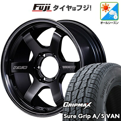 【新品】ハイエース200系 オールシーズンタイヤ ホイール4本セット 215/60R17 109/107H グリップマックス シュアグリップ オールシーズン Van(限定) RAYS レイズ ボルクレーシング TE37SB Black Shadow LTD 6.5J 17インチ(送料無料)