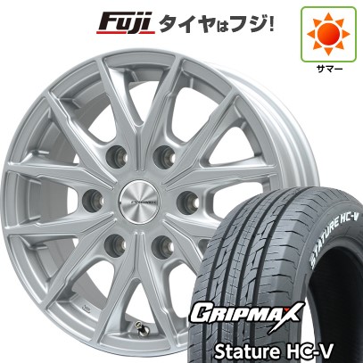 【新品】キャラバン 夏タイヤ ホイール4本セット 195/80R15 107/105Q グリップマックス スタチャー HC-V RWL（限定） プレミックス HC2x6(シルバー) 6J 15インチ(送料無料)