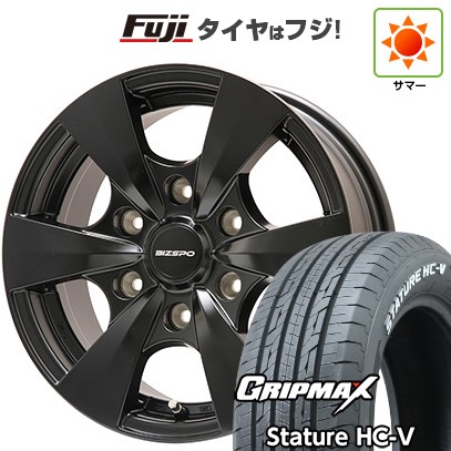 【新品】ハイエース200系 夏タイヤ ホイール4本セット 195/80R15 107/105Q グリップマックス スタチャー HC-V RWL（限定） エルベ ビズスポ セミグロスブラック 6J 15インチ(送料無料)｜フジコーポレーション