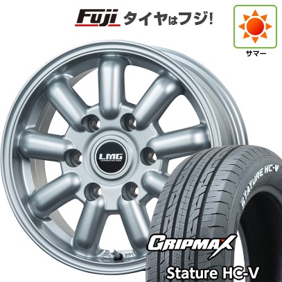 【新品】ハイエース200系 夏タイヤ ホイール4本セット 215/65R16 109/107S グリップマックス スタチャー HC-V RWL（限定） レアマイスター LMG MOS-9(シルバー) 6.5J 16インチ(送料無料)