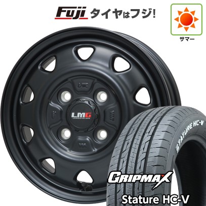 【新品 軽自動車】軽トラ 軽バン ※アクティトラック装着不可 夏タイヤ ホイール4本セット 145/80R12 80/78Q グリップマックス スタチャー HC-V RWL（限定） レアマイスター LMG OFF-STYLE(マットブラック) 3.5J 12インチ(送料無料)｜フジコーポレーション
