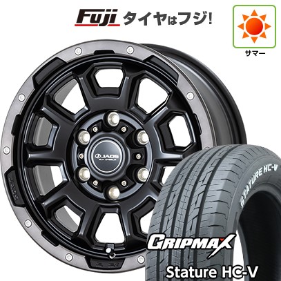 【新品】ハイエース200系 夏タイヤ ホイール4本セット 195/80R15 107/105Q グリップマックス スタチャー HC-V RWL（限定） ジャオス アダマスBL5 6J 15インチ(送料無料)