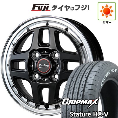 【新品 軽自動車】軽トラ 軽バン 夏タイヤ ホイール4本セット 145/80R12 80/78Q グリップマックス スタチャー HC-V RWL（限定） ブレスト ビートステージ WT-C 4J 12インチ(送料無料)